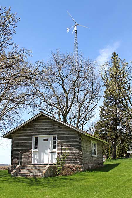 The log cabin and turbine - May 15, 2011