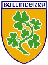 A crest for the city of Ballinderry in Ireland.