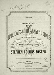 Title page of the song 'Hard Times Come Again No More'