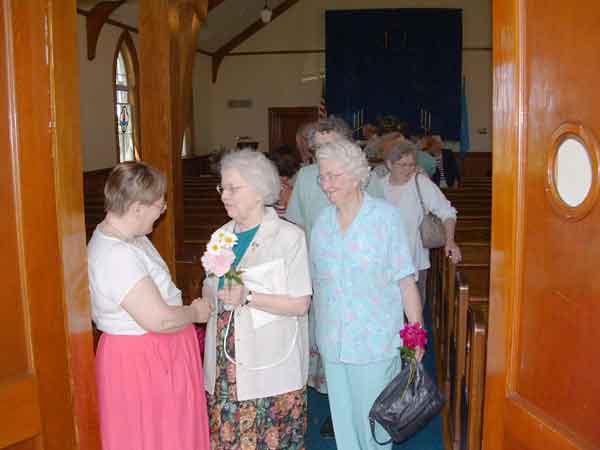 Photo of the flower communion.