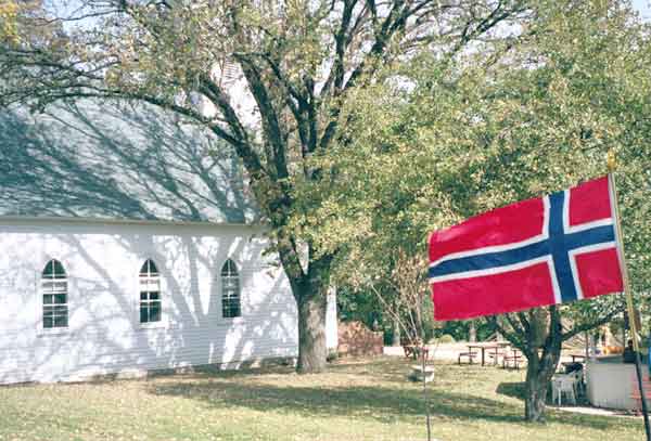 The lawn area to the south of the church during our annual smorgasbord.
